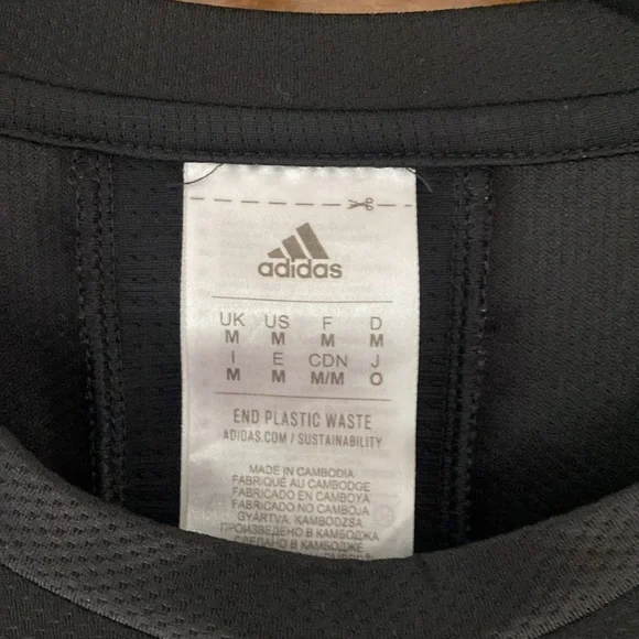Mens Adidas Aeroready Black Short Sleeve Tee size medium - Picture 5 of 7